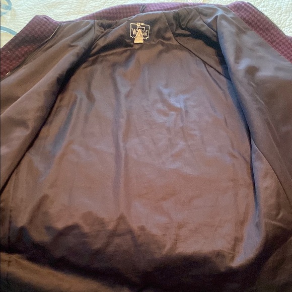 Woolrich Vintage Wool Pea Coat with Purple/Black Houndstooth - Picture 8 of 8